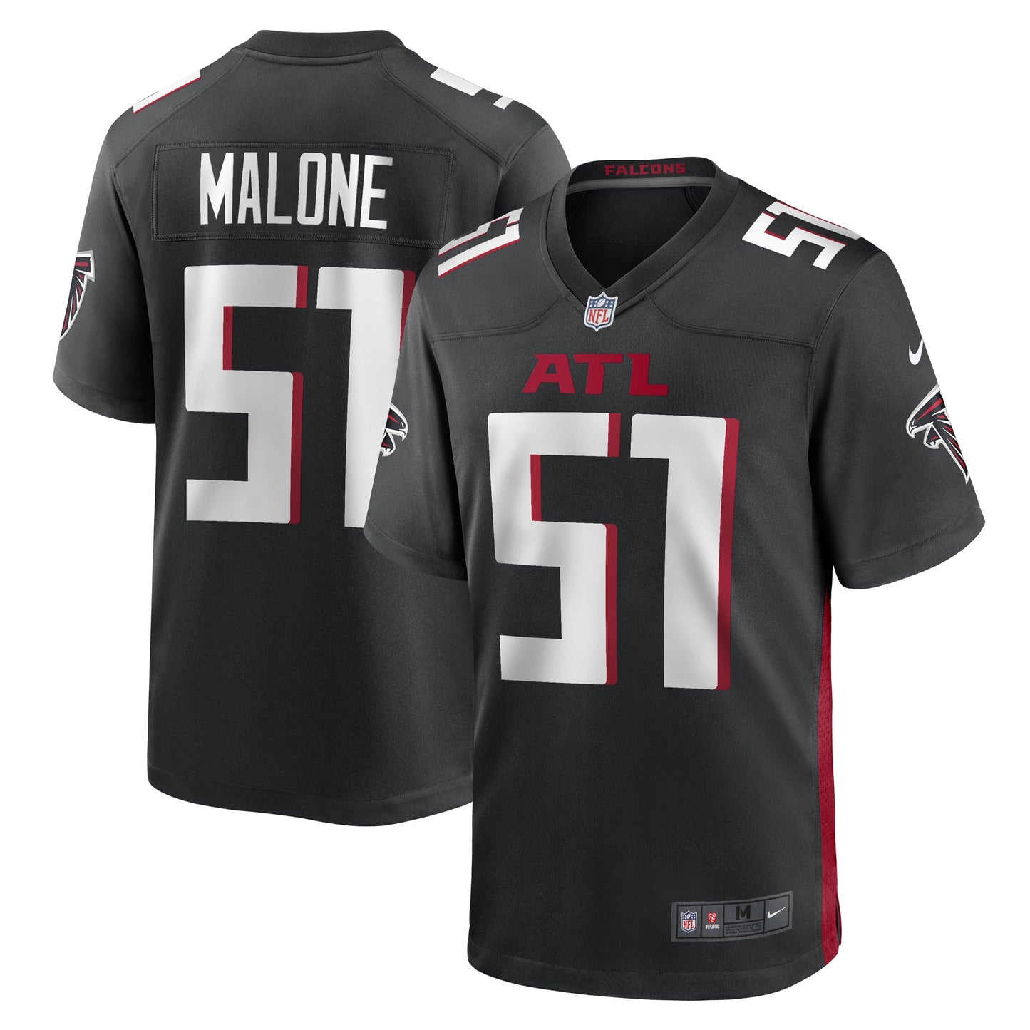 DeAngelo Malone Atlanta Falcons Nike Game Player Jersey - Black