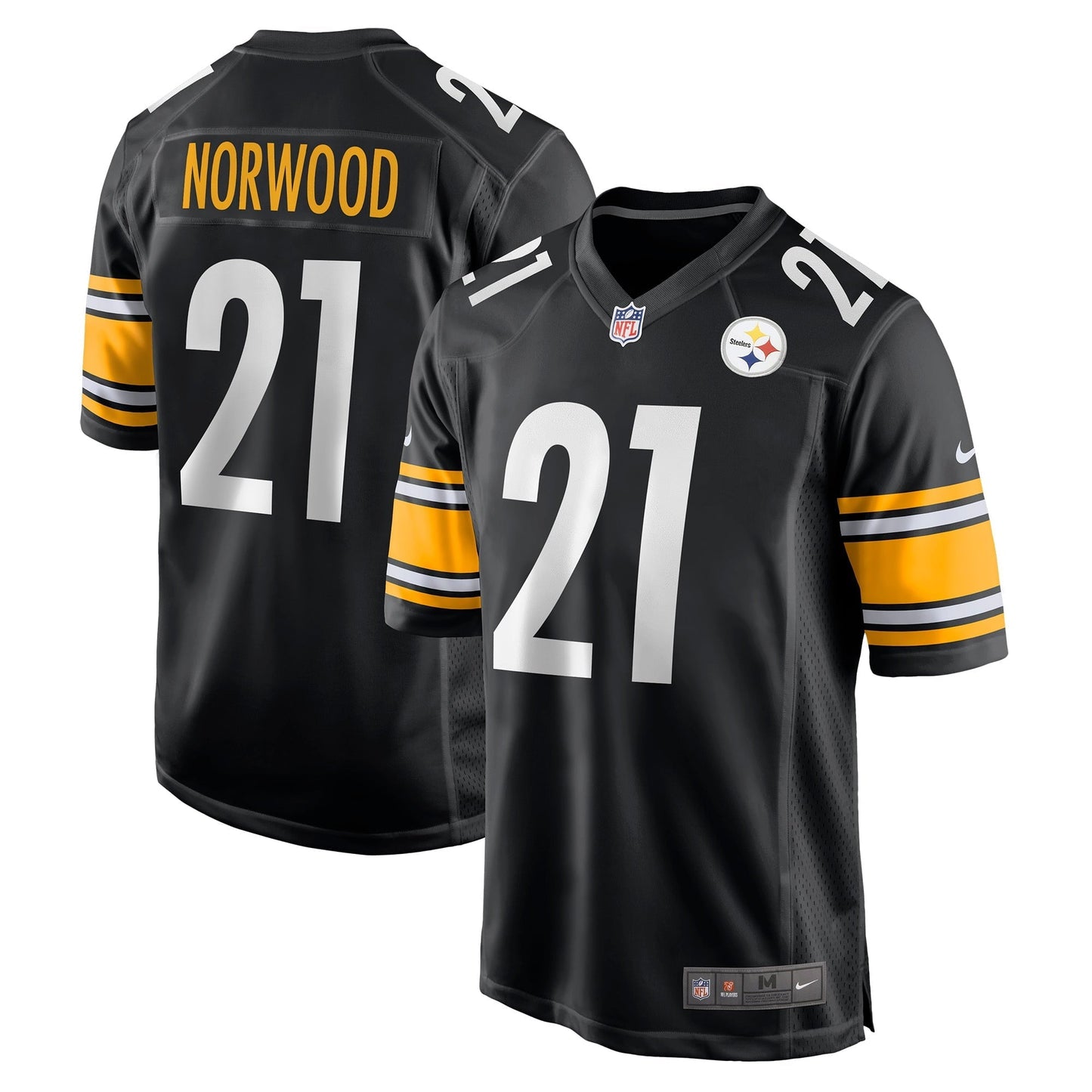 Men's Nike Tre Norwood Black Pittsburgh Steelers Game Jersey