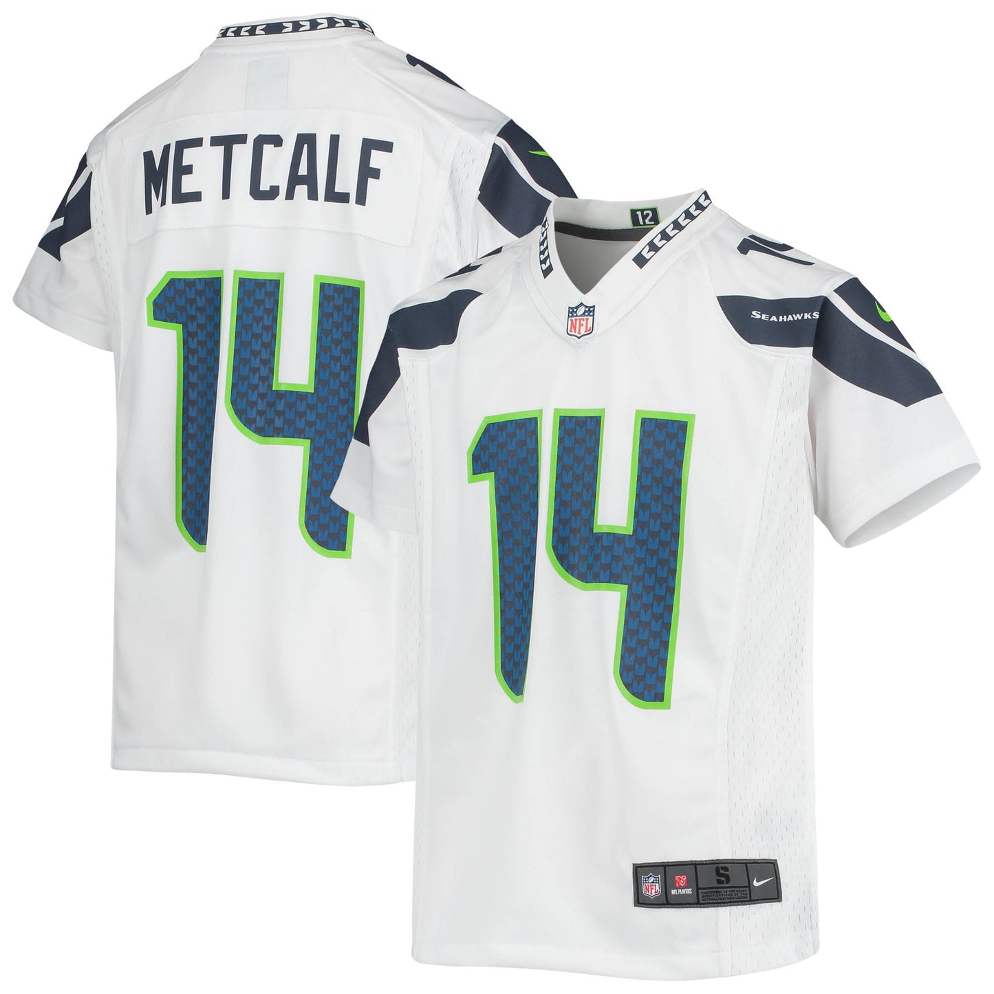 DK Metcalf Seattle Seahawks Nike Youth Game Jersey - White