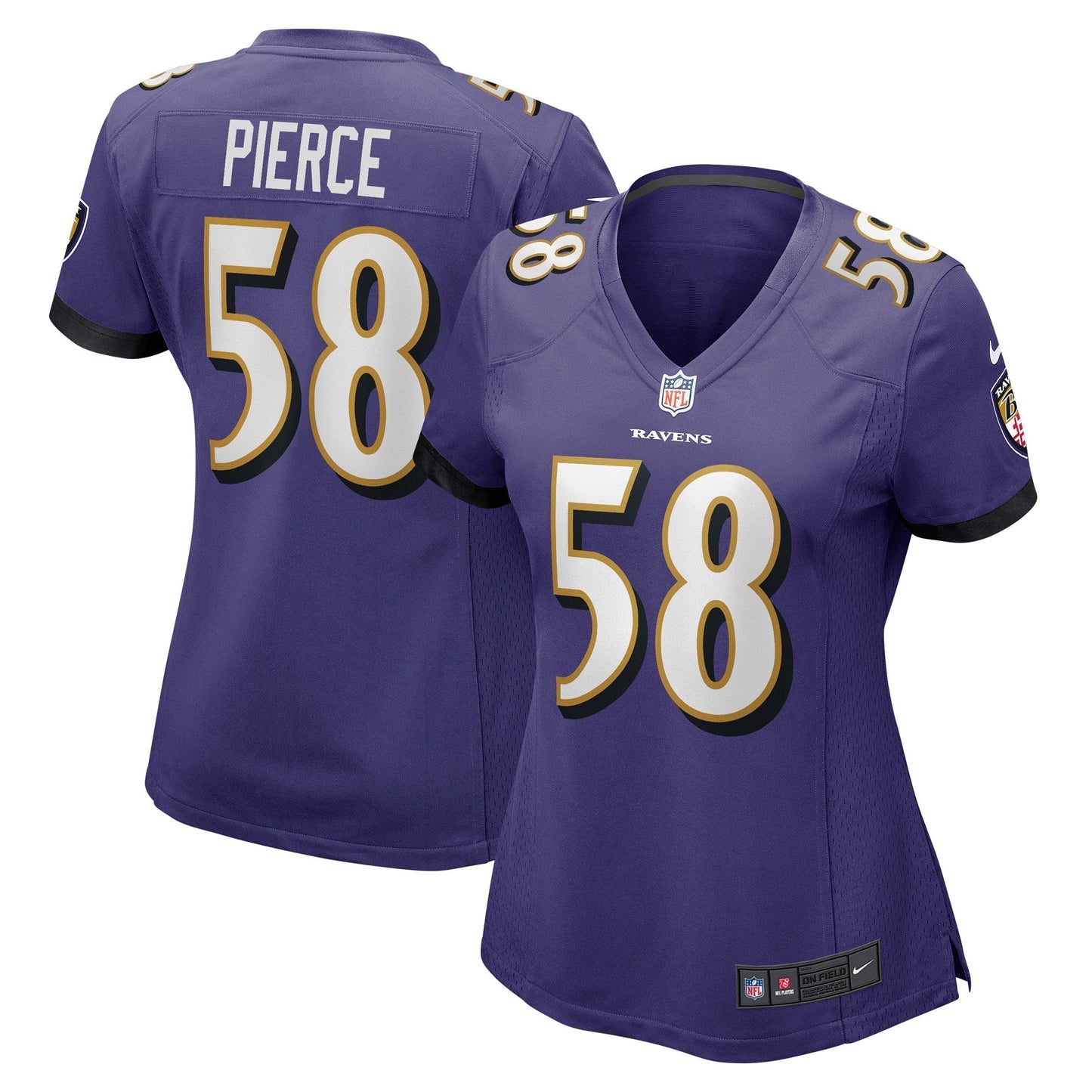 Women's Nike Michael Pierce Purple Baltimore Ravens Game Jersey
