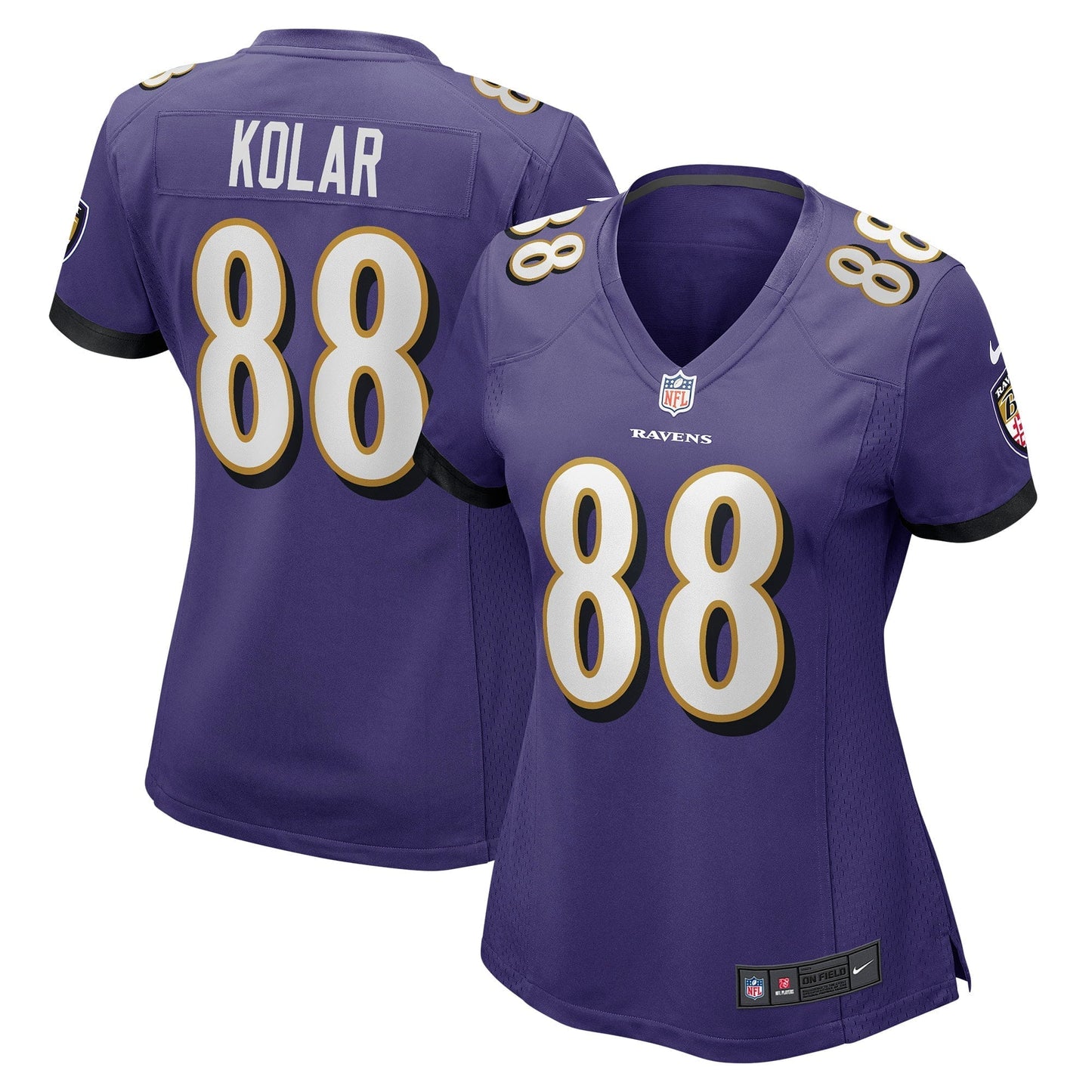 Women's Nike Charlie Kolar Purple Baltimore Ravens Player Game Jersey