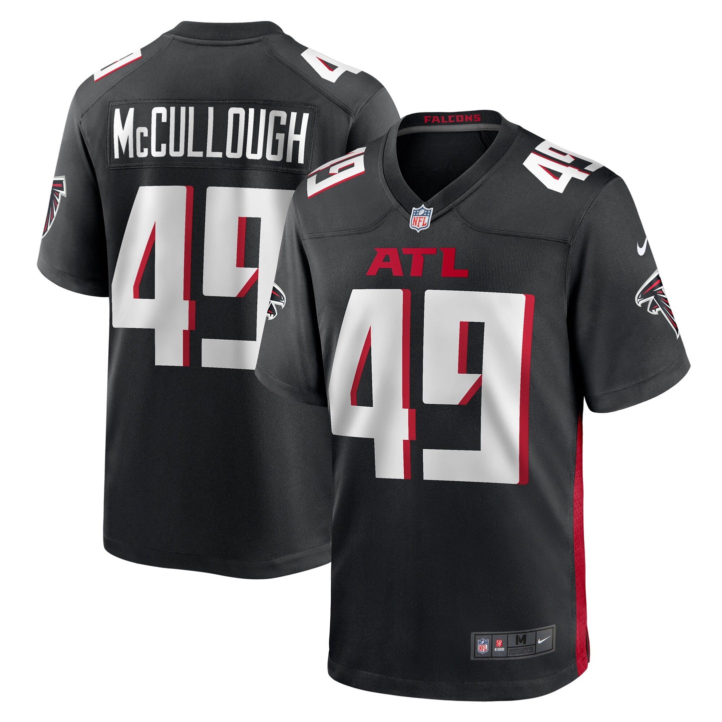 Liam McCullough Atlanta Falcons Nike Team Game Jersey -  Black
