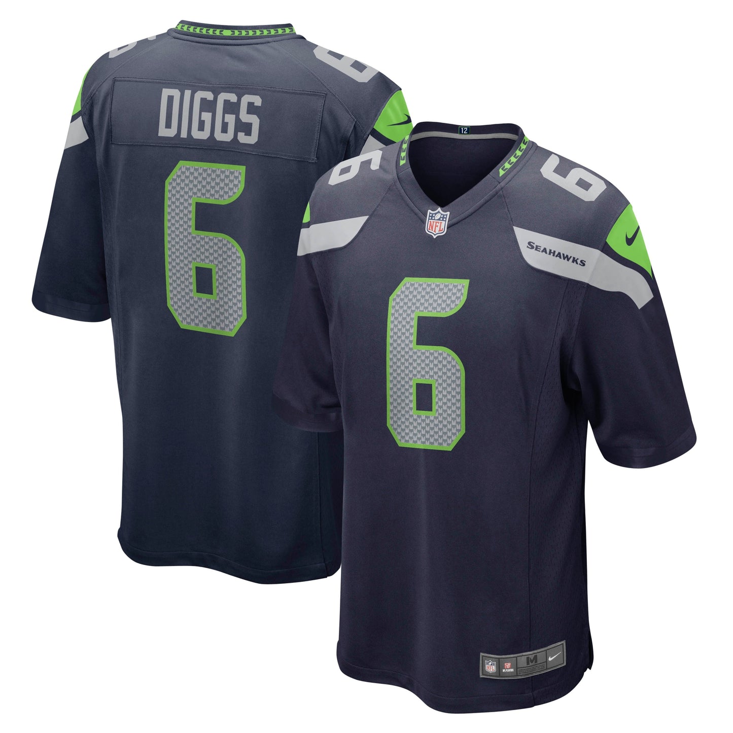 Men's Nike Quandre Diggs College Navy Seattle Seahawks Game Jersey