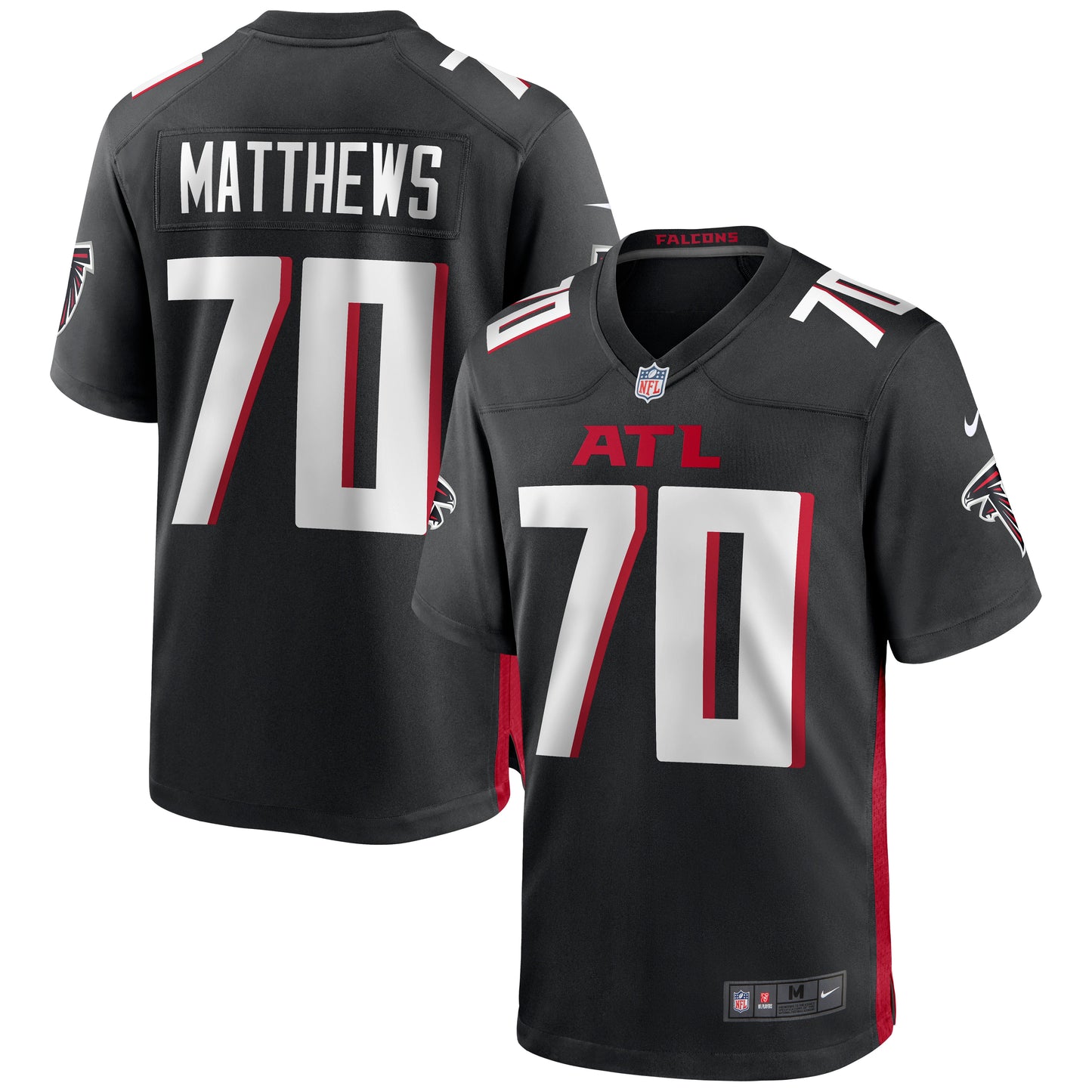 Jake Matthews Atlanta Falcons Nike Game Jersey - Black