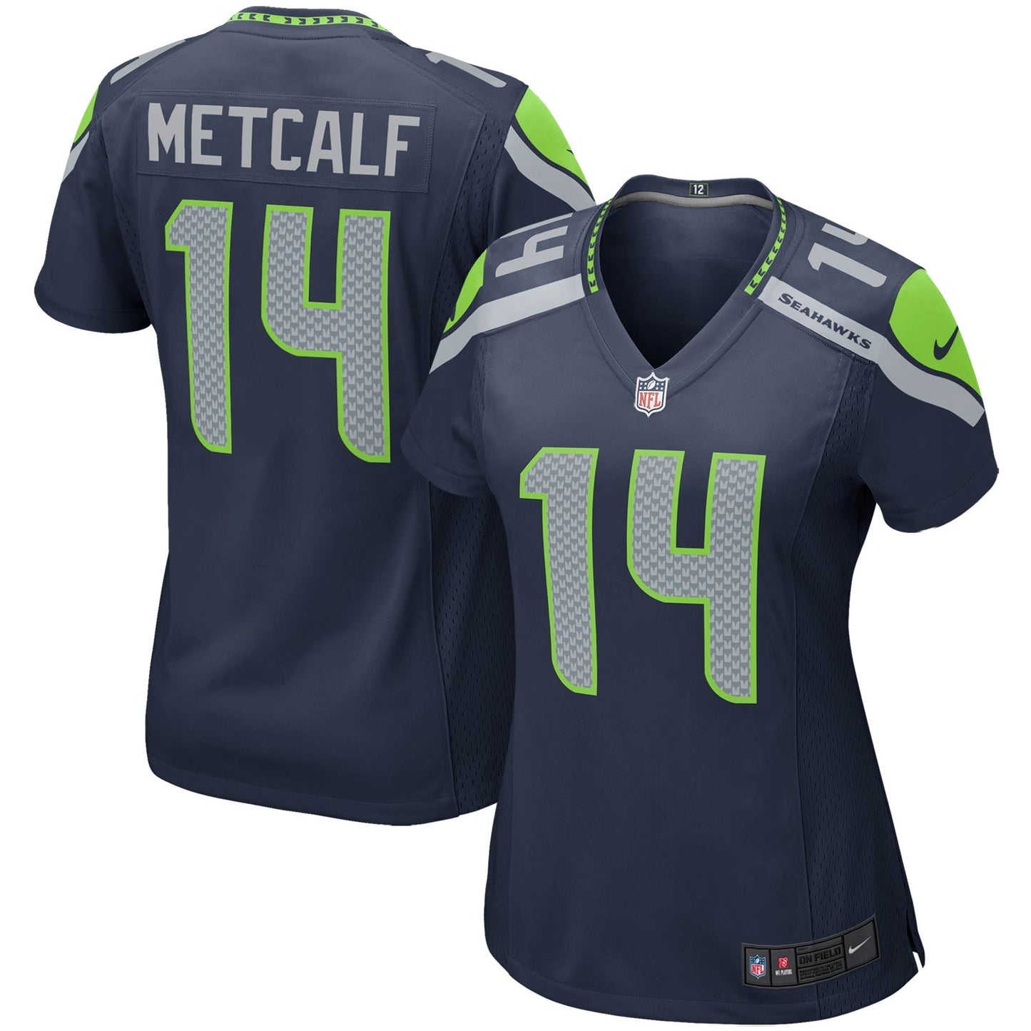 Women's Nike DK Metcalf College Navy Seattle Seahawks Game Player Jersey