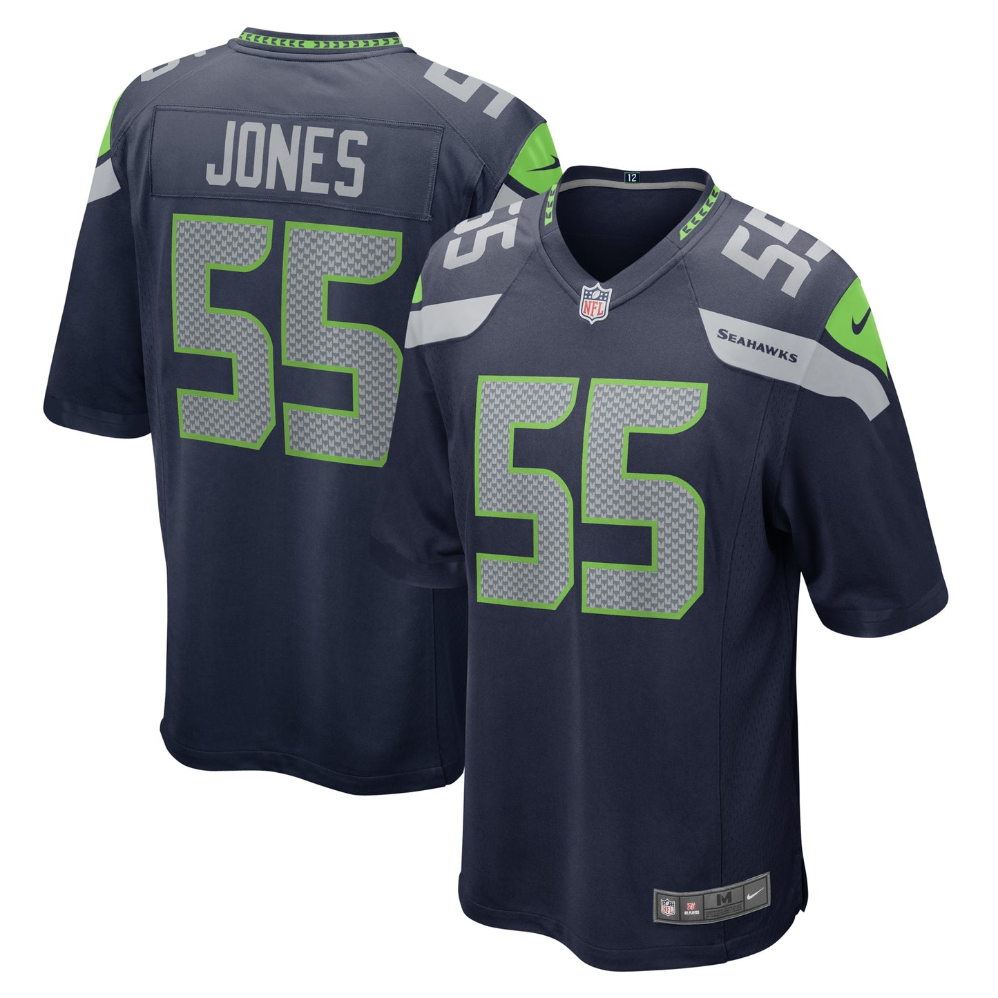 Dre'Mont Jones Seattle Seahawks Nike Game Player Jersey - College Navy