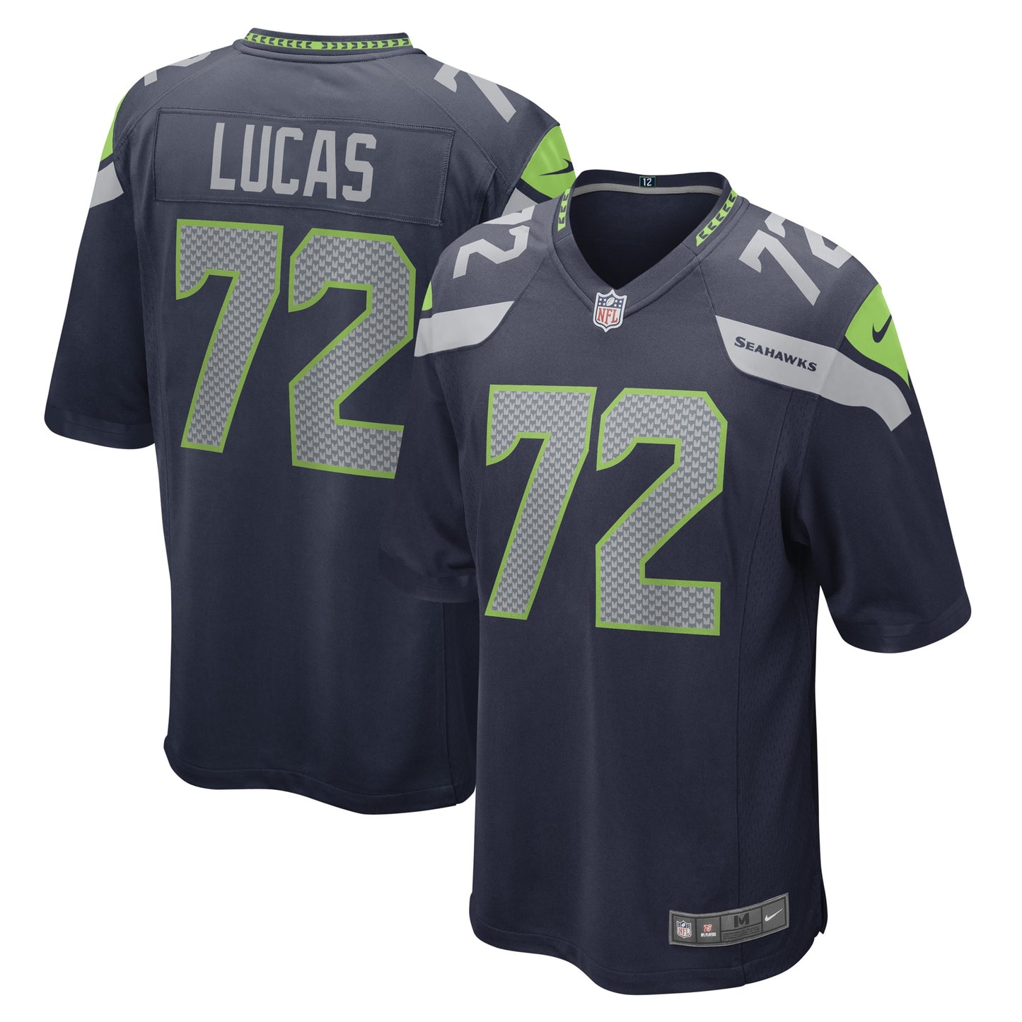Abraham Lucas Seattle Seahawks Nike Game Player Jersey - College Navy