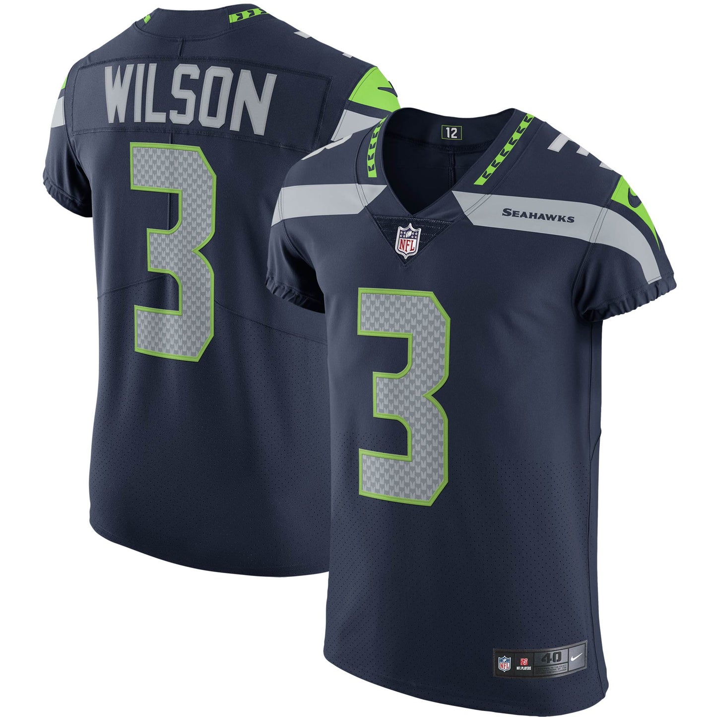 Russell Wilson Seattle Seahawks Nike Vapor Elite Player Jersey - College Navy
