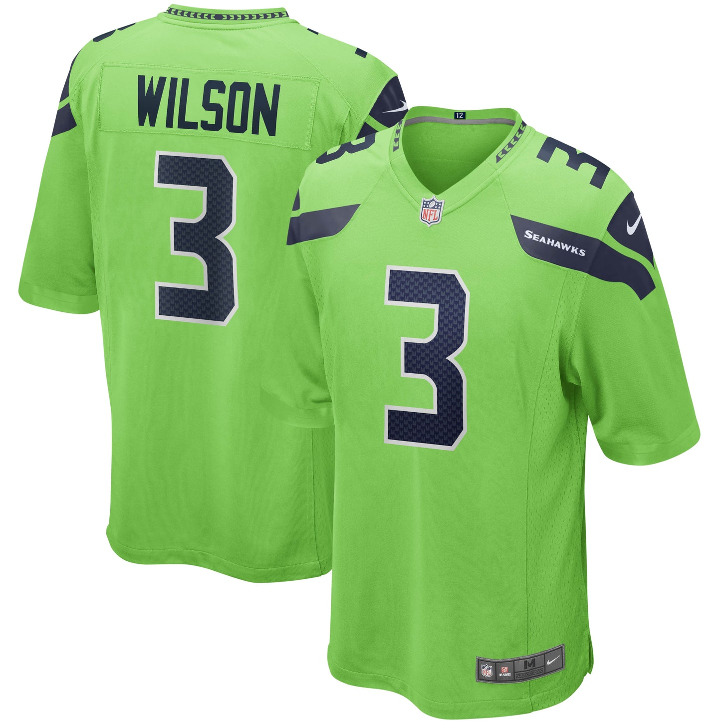 Russell Wilson Seattle Seahawks Nike Alternate Game Jersey - Neon Green